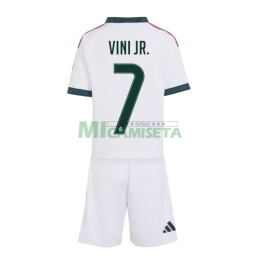 Camiseta VINI JR. 7 Real Madrid Primera Equipación 2026/2027 Blanco Niño Kit con Parche HP