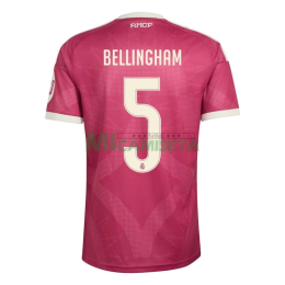 Camiseta BELLINGHAM 5 Real Madrid Tercera Equipación 2026/2027 Rosa con Parche HP