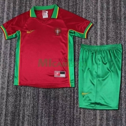 Camiseta Portugal Primera Equipación Retro 1998 Niño Kit