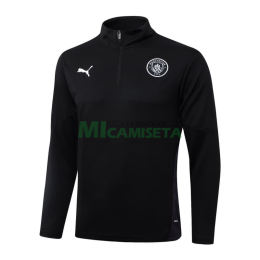 Sudadera De Entrenamiento Manchester City 2025/2026 Negro/Blanco