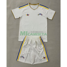 Camiseta Venezuela Segunda Equipación Mundial 2026 Blanco Niño Kit