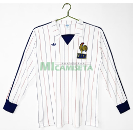 Camiseta Francia Segunda Equipación Retro 1980/82 ML Blanco