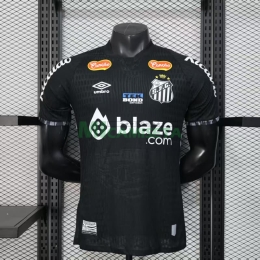 Camiseta Santos FC 2025/2026 Edición Especial Negro con Publicitario (EDICIÓN JUGADOR)