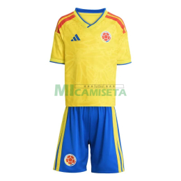 Camiseta Colombia Primera Equipación Mundial 2026 Amarillo Niño Kit