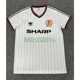 Camiseta Manchester United Segunda Equipación Retro 1982/1983 Blanco