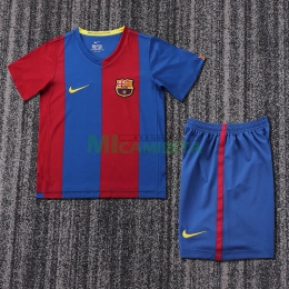 Camiseta Barcelona Primera Equipación Retro 2006/07 Niño Kit