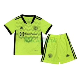 Camiseta Manchester United 2022/2023 Niño Kit Verde