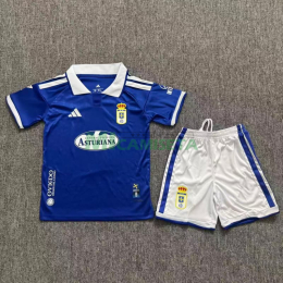 Camiseta Real Oviedo Primera Equipación 2026/2027 Azul Niño Kit con Parche La Liga