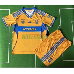 Camiseta Tigres UANL Primera Equipación 2025/2026 Amarillo Niño Kit