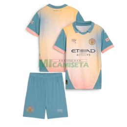 Camiseta Manchester City Cuarta Equipación 2024/2025 Niño Kit