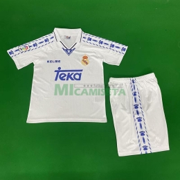 Camiseta Real Madrid Primera Equipación Retro 96/97 Niño Kit