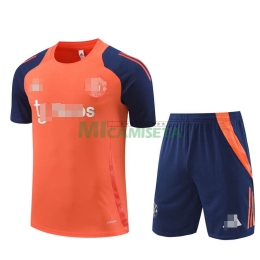 Camiseta de Entrenamiento Manchester United 2024/2025 Kit Naranja/Azul Oscuro