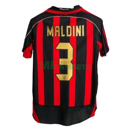 Camiseta MALDINI 3 AC Milan Primera Equipación Retro 2006/07