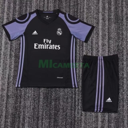 Camiseta Real Madrid Tercera Equipación Retro 16/17 Niño Kit