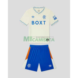 Camiseta Rangers FC Segunda Equipación 2026/2027 Beige Niño Kit