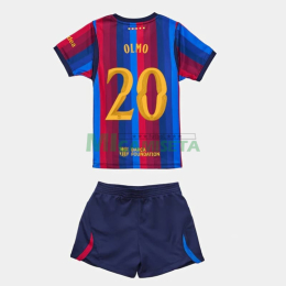 Camiseta OLMO 20 Barcelona Primera Equipación 2026/2027 Rojo/Azul Niño Kit UCL