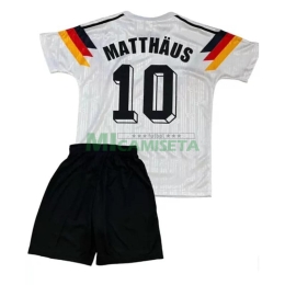 Camiseta MATTHÄUS 10 Alemania Primera Equipación Retro 1990 Niño Kit