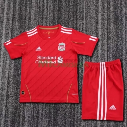 Camiseta Liverpool Primera Equipación Retro 2010 Rojo Niño Kit