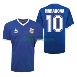 Camiseta MARADONA 10 Argentina Segunda Equipación Retro 1986