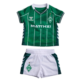 Camiseta Werder Bremen Primera Equipación 2025/2026 Verde/Blanco Niño Kit