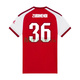 Camiseta ZUBIMENDI 36 Arsenal Primera Equipación 2026/2027 Rojo/Blanco Premier League