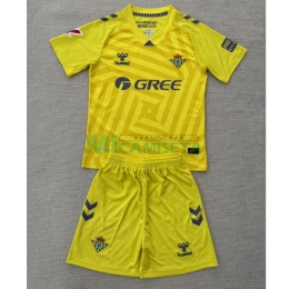 Camiseta de Portero Real Betis 2025/26 Amarillo Niño Kit con Parche La Liga