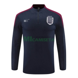 Sudadera de Entrenamiento Inglaterra 2024 Azul Marino/Rojo