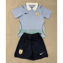 Camiseta Uruguay Primera Equipación Mundial 2026 Azul Claro Niño Kit