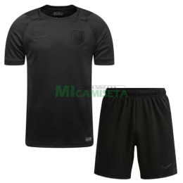 Camiseta Noruega Segunda Equipación Mundial 2026 Negro Niño Kit
