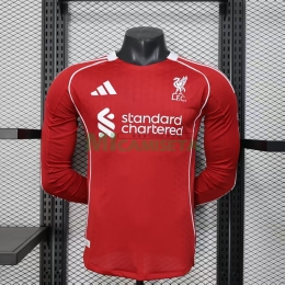 Camiseta Liverpool Primera Equipación 2025/2026 ML Rojo (EDICIÓN JUGADOR)