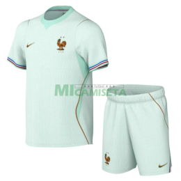 Camiseta Francia Segunda Equipación Mundial 2026 Verde Menta Niño Kit