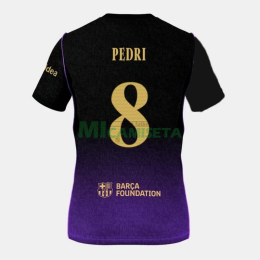 Camiseta PEDRI 8 Barcelona Segunda Equipación 2026/2027 Negro/Morado UCL