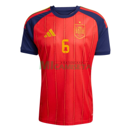 Camiseta Merino 6 España Primera Equipación 2026 Rojo/Azul
