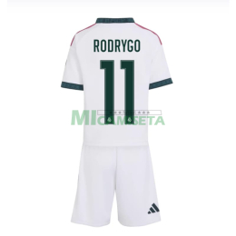 Camiseta RODRYGO 11 Real Madrid Primera Equipación 2026/2027 Blanco Niño Kit con Parche HP