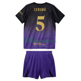 Camiseta CUBARSÍ 5 Barcelona Segunda Equipación 2026/2027 Negro/Morado Niño Kit UCL