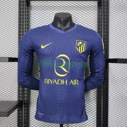 Camiseta Atlético de Madrid Segunda Equipación 2025/2026 ML Azul (EDICIÓN JUGADOR)