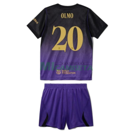 Camiseta OLMO 20 Barcelona Segunda Equipación 2026/2027 Negro/Morado Niño Kit UCL