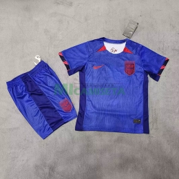 Camiseta EE.UU. Segunda Equipación Copa Mundial Femenina 2023 Niño Kit