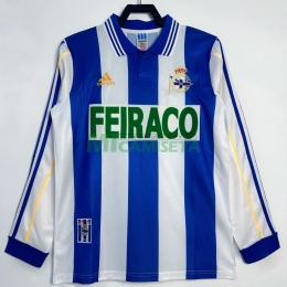 Camiseta Deportivo de La Coruña 1ª Equipación Retro 1999/00 ML Azul/Blanco