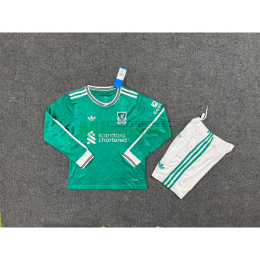 Camiseta Liverpool Tercera Equipación 2025/2026 ML Verde Niño Kit