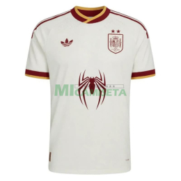 Camiseta España Mundial 2026 x Spiderman Segunda Equipación Blanco 2 Estrellas