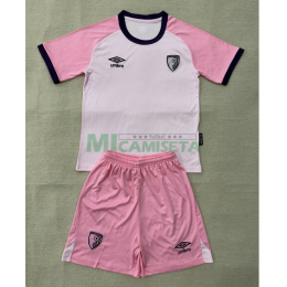 Camiseta AFC Bournemouth Tercera Equipación 2025/2026 Rosa Niño Kit
