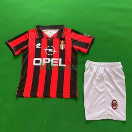 Camiseta AC Milan Primera Equipación Retro 96/97 Niño Kit