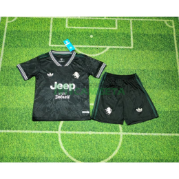 Camiseta Juventus Tercera Equipación 2025/26 Negro Niño Kit
