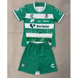 Camiseta Santos Laguna Primera Equipación 2025/2026 Verde/Blanco Niño Kit