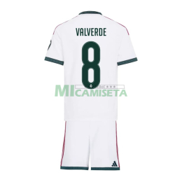 Camiseta VALVERDE 8 Real Madrid Primera Equipación 2026/2027 Blanco Niño Kit con Parche HP