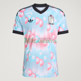 Camiseta Bélgica Segunda Equipación Mundial 2026 Rosa/Azul Claro
