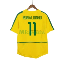 Camiseta RONALDINHO 11 Brasil Primera Equipación Retro 2002/03