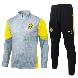 Sudadera De Entrenamiento Borussia Dortmund 2025/2026 Kit Gris Claro/Amarillo