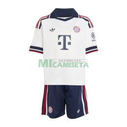 Camiseta Bayern Múnich Segunda Equipación 2026/2027 Blanco Niño Kit